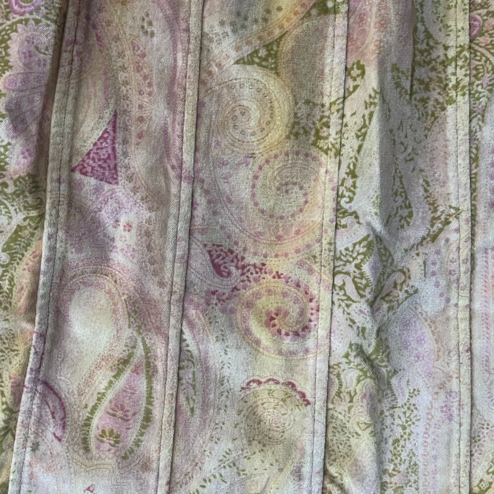 Vintage Beth Bowley Paisley Velvet Skirt | Size 2 | Button Front | Lined